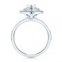  Platinum Platinum Dainty Double Halo Pear Diamond Engagement Ring - Front View -  105121 - Thumbnail