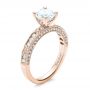 14k Rose Gold 14k Rose Gold Diamond Channel Set Engagement Ring With Matching Wedding Band - Kirk Kara - Three-Quarter View -  100119 - Thumbnail