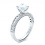 18k White Gold Diamond Channel Set Engagement Ring With Matching Wedding Band - Kirk Kara - Three-Quarter View -  100119 - Thumbnail