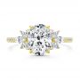 14k Yellow Gold 14k Yellow Gold Diamond Cluster Engagement Ring - Top View -  107719 - Thumbnail