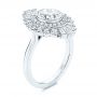 14k White Gold 14k White Gold Diamond Double Halo Engagement Ring - Three-Quarter View -  106489 - Thumbnail