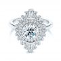 14k White Gold 14k White Gold Diamond Double Halo Engagement Ring - Flat View -  106489 - Thumbnail