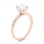 18k Rose Gold 18k Rose Gold Diamond Engagement Ring - Three-Quarter View -  102585 - Thumbnail