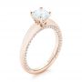14k Rose Gold 14k Rose Gold Diamond Engagement Ring - Three-Quarter View -  103087 - Thumbnail