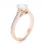 18k Rose Gold 18k Rose Gold Diamond Engagement Ring - Three-Quarter View -  103266 - Thumbnail