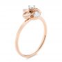 18k Rose Gold 18k Rose Gold Diamond Engagement Ring - Three-Quarter View -  103675 - Thumbnail