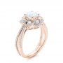 18k Rose Gold 18k Rose Gold Diamond Engagement Ring - Three-Quarter View -  103678 - Thumbnail