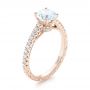 18k Rose Gold 18k Rose Gold Diamond Engagement Ring - Three-Quarter View -  103713 - Thumbnail