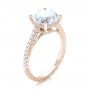 18k Rose Gold 18k Rose Gold Diamond Engagement Ring - Three-Quarter View -  103714 - Thumbnail