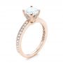 18k Rose Gold 18k Rose Gold Diamond Engagement Ring - Three-Quarter View -  103832 - Thumbnail