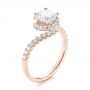 14k Rose Gold 14k Rose Gold Diamond Engagement Ring - Three-Quarter View -  103833 - Thumbnail
