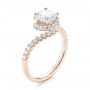 14k Rose Gold 14k Rose Gold Diamond Engagement Ring - Three-Quarter View -  103833 - Thumbnail