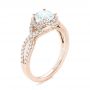 18k Rose Gold 18k Rose Gold Diamond Engagement Ring - Three-Quarter View -  103903 - Thumbnail