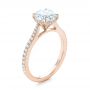 18k Rose Gold 18k Rose Gold Diamond Engagement Ring - Three-Quarter View -  104177 - Thumbnail