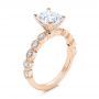 18k Rose Gold 18k Rose Gold Diamond Engagement Ring - Three-Quarter View -  106438 - Thumbnail