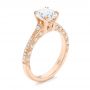 18k Rose Gold 18k Rose Gold Diamond Engagement Ring - Three-Quarter View -  106644 - Thumbnail