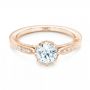 14k Rose Gold 14k Rose Gold Diamond Engagement Ring - Flat View -  102672 - Thumbnail