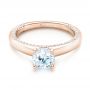 14k Rose Gold 14k Rose Gold Diamond Engagement Ring - Flat View -  103087 - Thumbnail