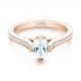 18k Rose Gold 18k Rose Gold Diamond Engagement Ring - Flat View -  103266 - Thumbnail