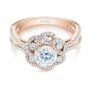 14k Rose Gold 14k Rose Gold Diamond Engagement Ring - Flat View -  103678 - Thumbnail