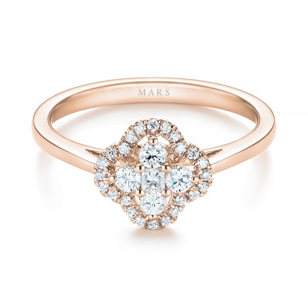 14k Rose Gold 14k Rose Gold Diamond Engagement Ring - Flat View -  103683