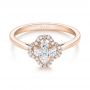 18k Rose Gold 18k Rose Gold Diamond Engagement Ring - Flat View -  103683 - Thumbnail