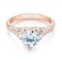 14k Rose Gold 14k Rose Gold Diamond Engagement Ring - Flat View -  103686 - Thumbnail