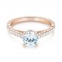 18k Rose Gold 18k Rose Gold Diamond Engagement Ring - Flat View -  103713 - Thumbnail