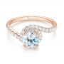 14k Rose Gold 14k Rose Gold Diamond Engagement Ring - Flat View -  103833 - Thumbnail