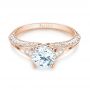 14k Rose Gold 14k Rose Gold Diamond Engagement Ring - Flat View -  103902 - Thumbnail