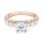 14k Rose Gold 14k Rose Gold Diamond Engagement Ring - Flat View -  103905 - Thumbnail