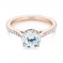 14k Rose Gold 14k Rose Gold Diamond Engagement Ring - Flat View -  104177 - Thumbnail
