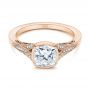 14k Rose Gold 14k Rose Gold Diamond Engagement Ring - Flat View -  106592 - Thumbnail
