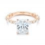 18k Rose Gold 18k Rose Gold Diamond Engagement Ring - Flat View -  106640 - Thumbnail