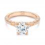 14k Rose Gold 14k Rose Gold Diamond Engagement Ring - Flat View -  106644 - Thumbnail