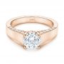 18k Rose Gold 18k Rose Gold Diamond Engagement Ring - Flat View -  106664 - Thumbnail