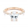 14k Rose Gold 14k Rose Gold Diamond Engagement Ring - Flat View -  106727 - Thumbnail