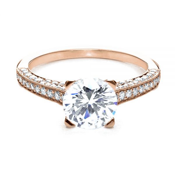 18k Rose Gold 18k Rose Gold Diamond Engagement Ring -  196