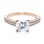 18k Rose Gold 18k Rose Gold Diamond Engagement Ring -  196 - Thumbnail