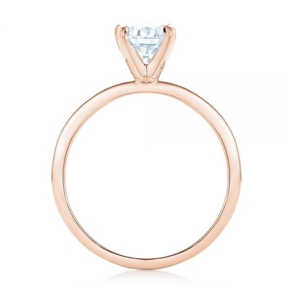 18k Rose Gold 18k Rose Gold Diamond Engagement Ring - Front View -  102585