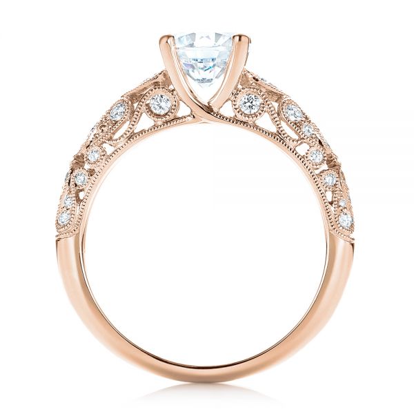 14k Rose Gold 14k Rose Gold Diamond Engagement Ring - Front View -  103063