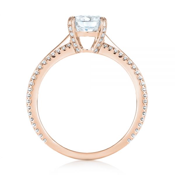 14k Rose Gold 14k Rose Gold Diamond Engagement Ring - Front View -  103078