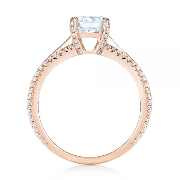 14k Rose Gold 14k Rose Gold Diamond Engagement Ring - Front View - 103078