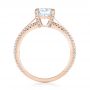 18k Rose Gold 18k Rose Gold Diamond Engagement Ring - Front View -  103078 - Thumbnail