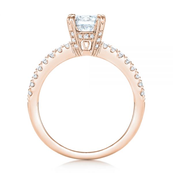 14k Rose Gold 14k Rose Gold Diamond Engagement Ring - Front View -  103085