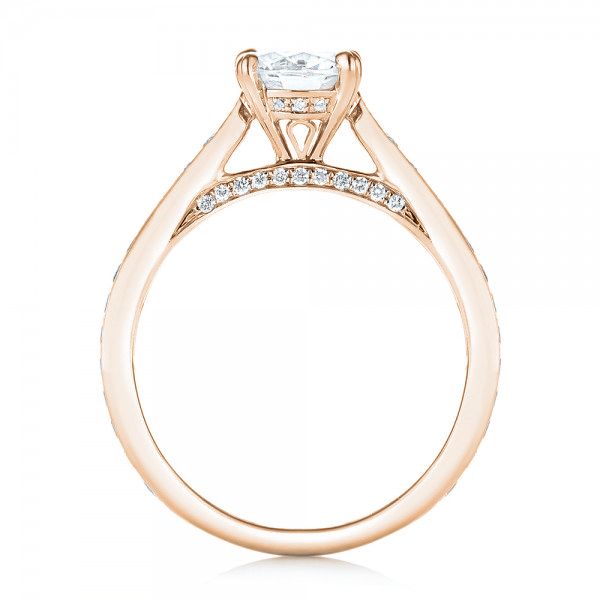 18k Rose Gold 18k Rose Gold Diamond Engagement Ring - Front View -  103086