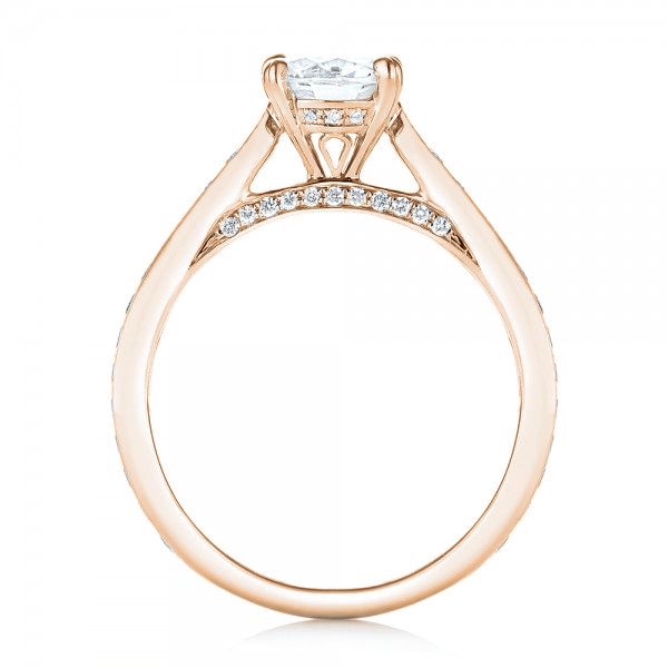 18k Rose Gold 18k Rose Gold Diamond Engagement Ring - Front View - 103086