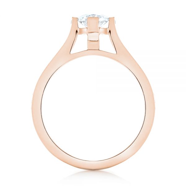 18k Rose Gold 18k Rose Gold Diamond Engagement Ring - Front View - 103266