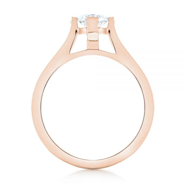 18k Rose Gold 18k Rose Gold Diamond Engagement Ring - Front View -  103266