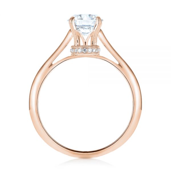 14k Rose Gold 14k Rose Gold Diamond Engagement Ring - Front View -  103319